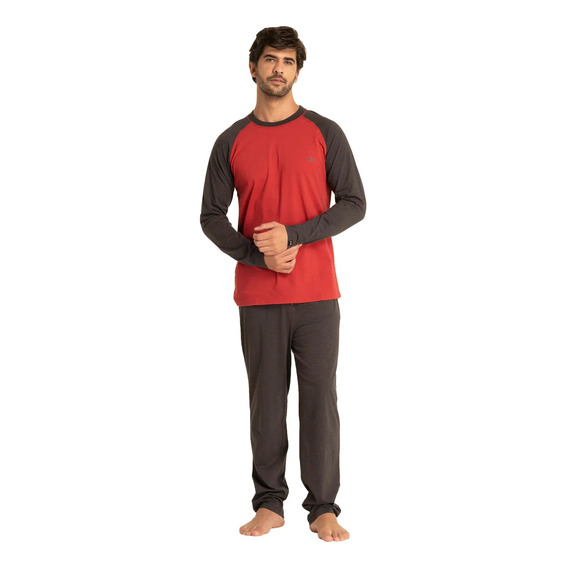 Pijama Largo Hombre Algodon S M L Xl Xxl