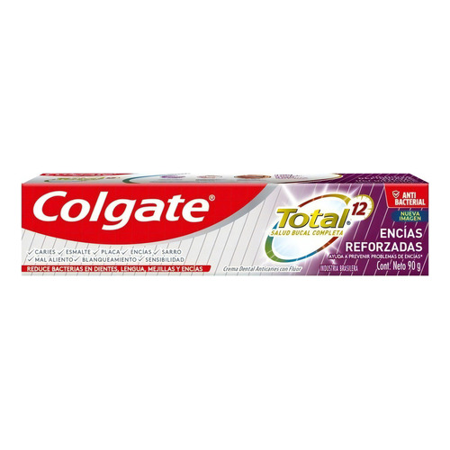 Pasta Dental Colgate Total 12 Total Encías Reforzadas En Crema 90 g