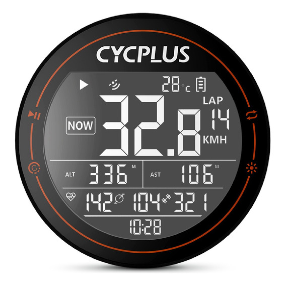 Ciclocomputador Gps Cycplus - 1100mah - 2,5 - Usb-c - Ipx6 Color Negro