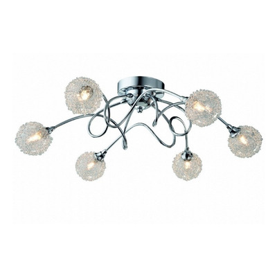 Lampara Plafon 6 Luces Moderna Globe Apto Led Luz Desing