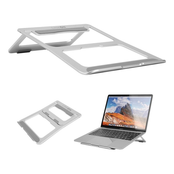 Soporte Base Alzador Aluminio Para Macbook Notebook 10 A 17 