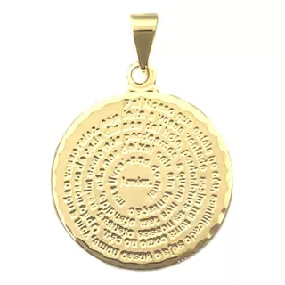 Colgante Padre Nuestro Lamina Enchapado Oro 18k