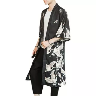 Kimono Japonés Para Hombres Yukata Outwear Vintage Albornoz