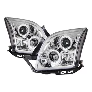 Faros De Lupa + Led Cromados Para Ford Fusion 2006 - 2009