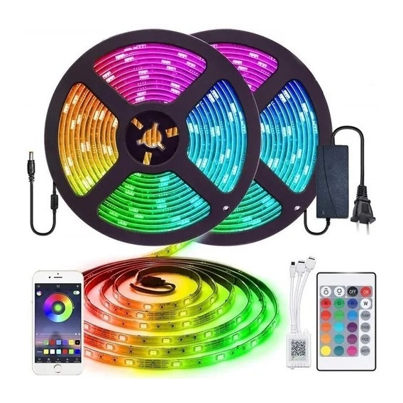 Tiras Led 10m Luces Tv Rgb Con Control Remoto 14 Colores 