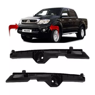 Par Suporte Guia Parachoque Dianteiro Pick Up Hilux 2005 2006 2007 2008 2009 2010 2011