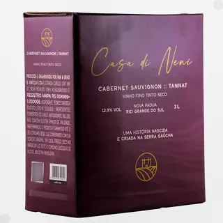 Vinho Nacional Casa Di Neni Cabernet Sauv Bag In Box 3l