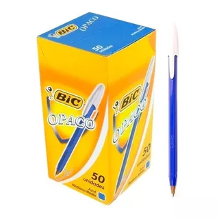 Birome Bic Opaco Azul X 50 Unidades