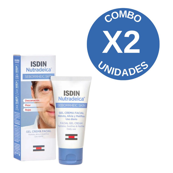 Combo X2 Isdin Nutradeica Gel Crema Facial Piel Seborreica