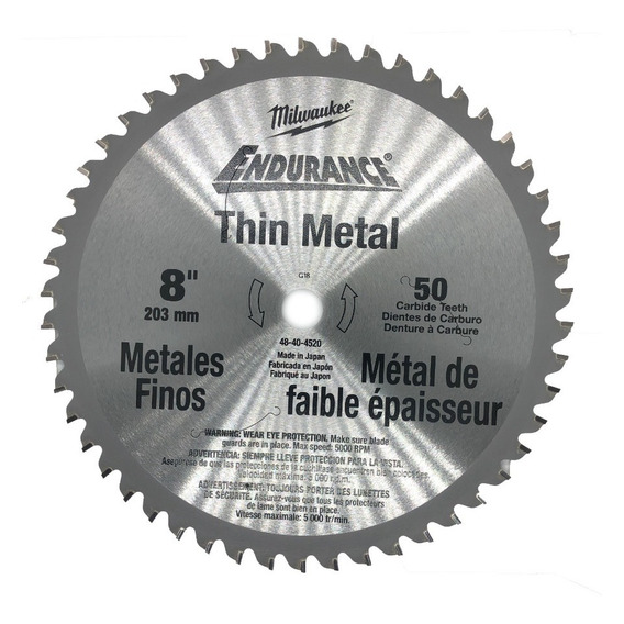 Disco Sierra Circular Corte Metal 8   Milwaukee 48404520