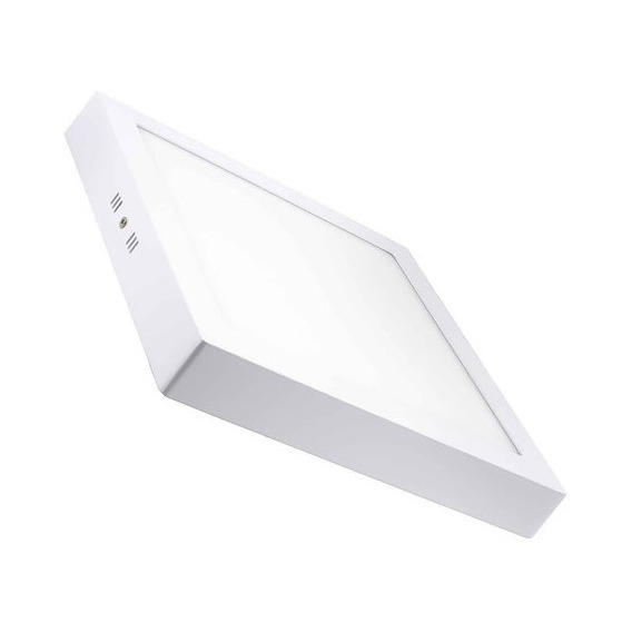 Foco Panel Led Plafon Sobrepuesto Cuadrado 18w Luz Fria 21cm Color Blanco