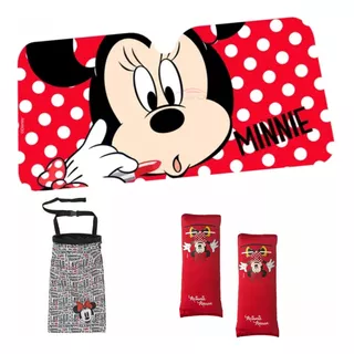 Parasol Minnie/mickey- Bolsa P/auto- Protector De Cinturones