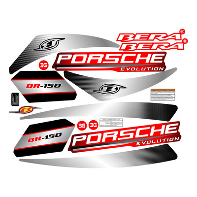 Kit De Etiquetas Laminadas Bera Porsche Br 150 Designpro