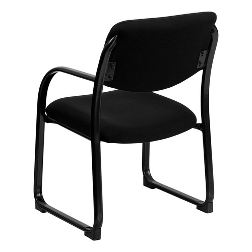 Flash Furniture Silla De Recepción Lateral Ejecutiva De Te. Color Negro