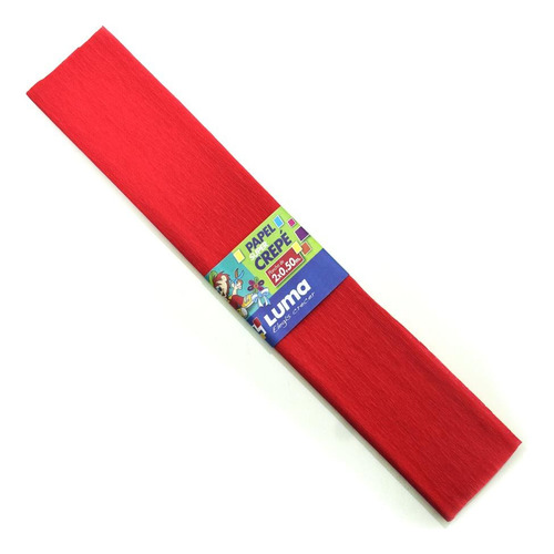 Papel Crepe Luma 50 X 200cm Color X 10 Unidades Color Rojo
