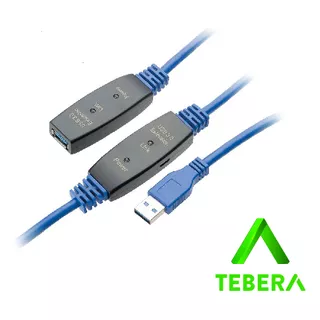 Cabo Extensor Usb 3.0 Macho/femea C/ Repetidor De Sinal 10m