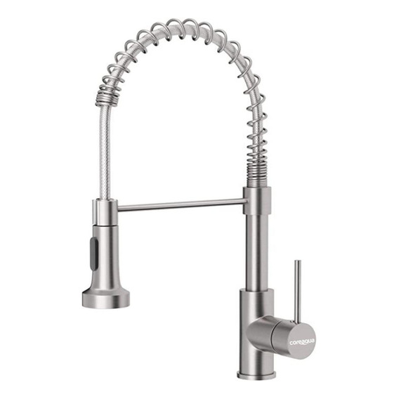 Griferia Llave Lavaplatos Extensible Monomando Acero Inox304 Acabado Brillante Color Nickel