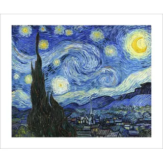 Lamina Fine Art Noche Estrellada Van Gogh 50x60 Myc