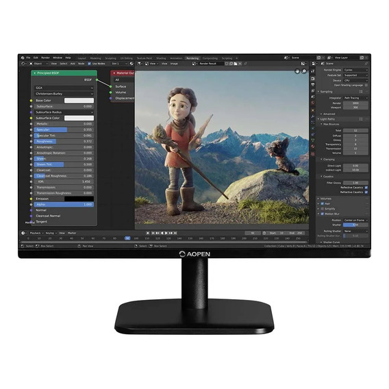 Monitor Aopen Ips 21,5 / Fhd 1920x1080 /100 Hz /1ms ,250 Nit Color Negro