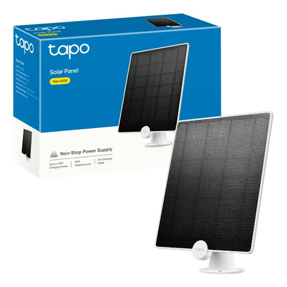Panel Solar Para Cámaras Tapo Tp-link Tapo A200 Exterior Color Blanco Voltaje De Circuito Abierto 5.2v Voltaje Máximo Del Sistema 5.2v