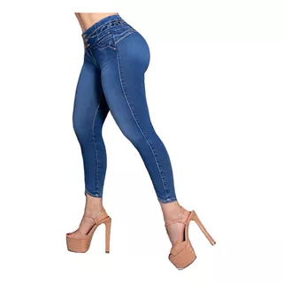 Jeans Mujer Pantalón Colombiano Strech Push Up P335