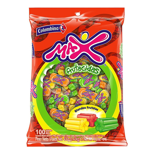 Caramelo Max Frutacidas 100 Uds