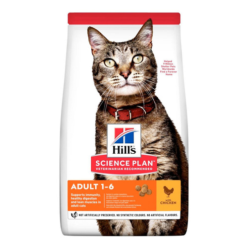 Alimento Hill's Science Plan Adult Optimal Care para gato adulto sabor pollo en bolsa de 7kg