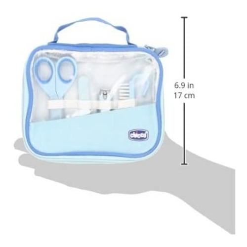 Set de cuidado para bebés Chicco Happy Hands azul - x 4