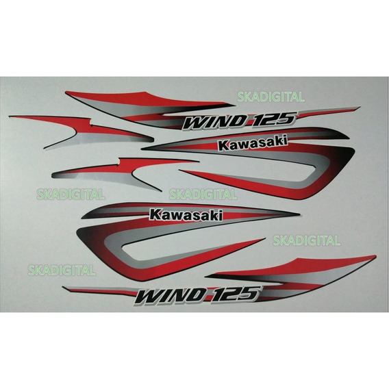 Kit Completo De Calcomanías Kawasaki Wind