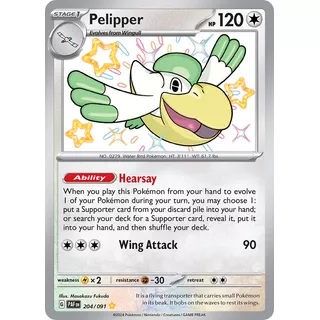 Pelipper 204/91 Paldean Fates Scarlet & Violet Pokemon Card