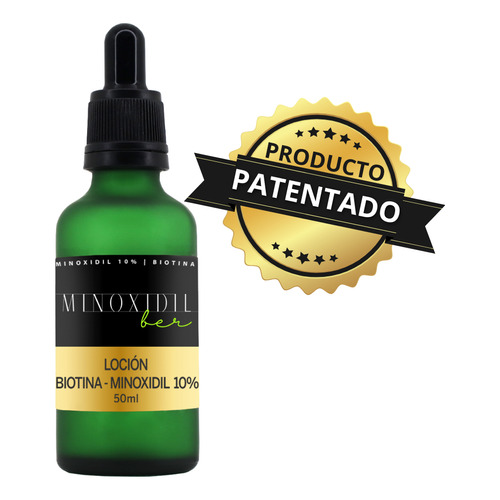 Minoxidil 10% Y Biotina Loción 50ml Cabello Barba Cejas