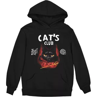 Polerón Cat Club Gato Moda Mujer Niña Juvenil Ters Textil