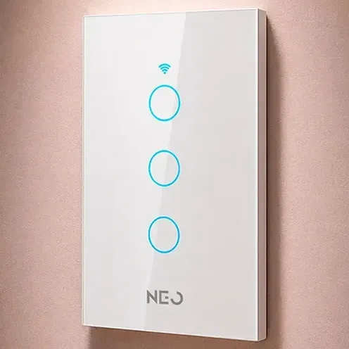 Interruptor Inteligente Smart Wi-fi 2.4 Ghz Alexa Google 3 Botões 4x2 Bivolt Branco