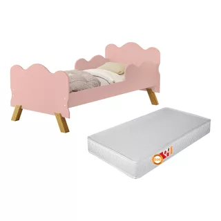 Cama Berço Montessoriana C/ Colchão Proteção Nuvem Angel