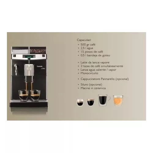 Cafetera Express Automatica Saeco Lirika Black Con Molinillo