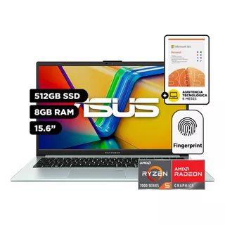 Laptop Asus Vivobook Go 15.6  Windows 11 Amd Ryzen 5 Serie 7 Color Gris