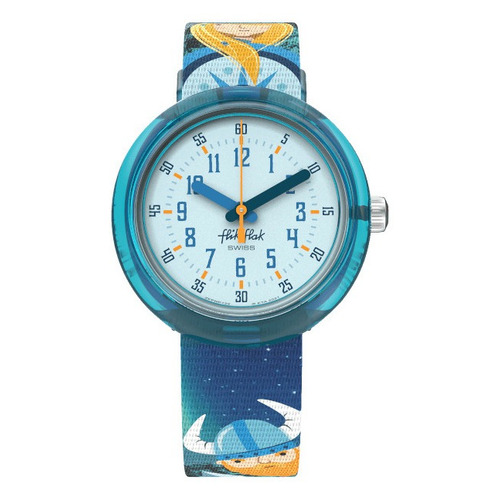 Reloj Flik Flak Vikings Fpnp122 Color De La Correa Azul Color Del Bisel Azul Color Del Fondo Azul
