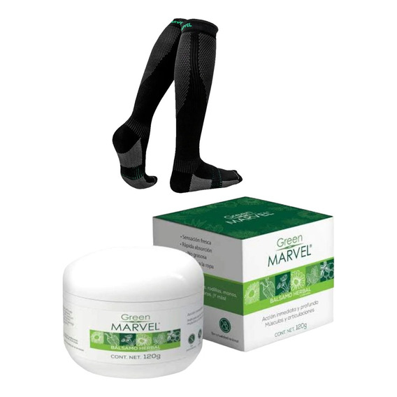 Green Marvel Legs G- Xg Más Bálsamo Herbal Green Marvel 120g