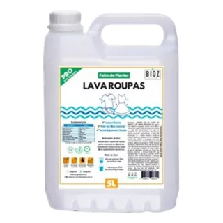 Lava Roupas Super Concentrado Biodegradável Bioz Green 5l