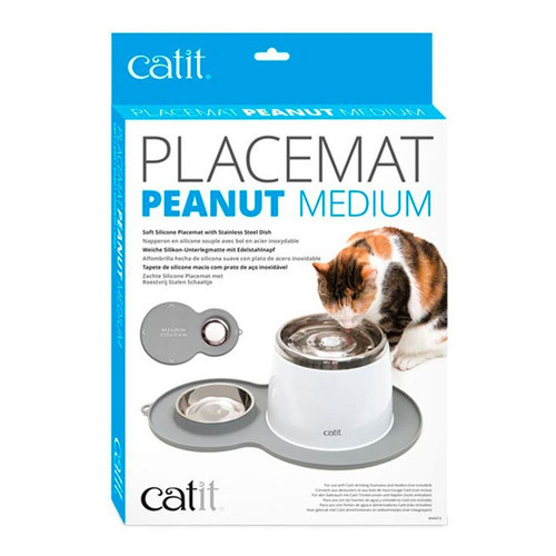 Cat It Alfombra Protectora Para Fuente Y Plato Gris