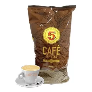 Cafe En Grano 5 Hispanos Tostado Espresso Sin Azúcar De 1 Kg