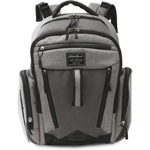 Mochila Pañalera Eddie Bauer Gris