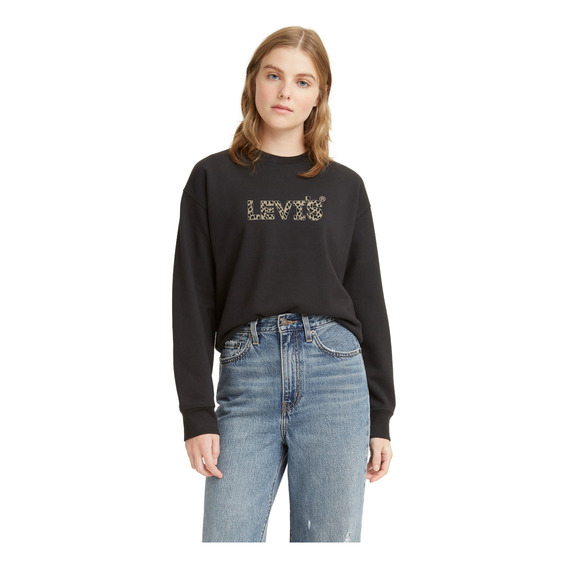 Polerón Mujer Liso Negro Levis 18686-0256