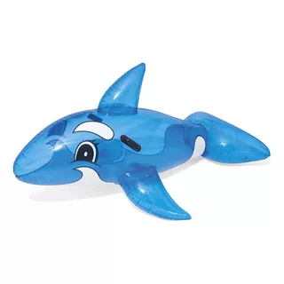 Inflable De Ballena Montable Salvavidas Infantil 157 Cm Color Azul