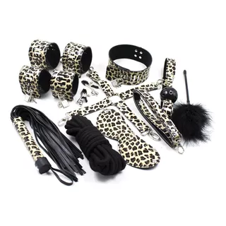 Kit De Bondage Animal Print Leopardo 11 Piezas