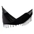 Hamaca Paraguaya Silla Colgante reforzada Jardín Con Flecos Bolso Y Soga IMBACK Color Negro