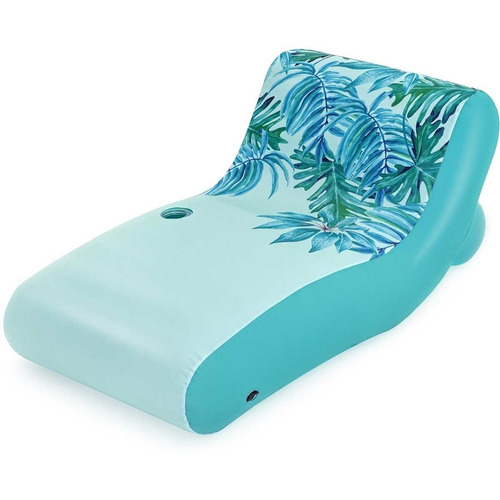 Sillón Inflable Para Piscina Alberca Con Portavaso Bestway Color Azul