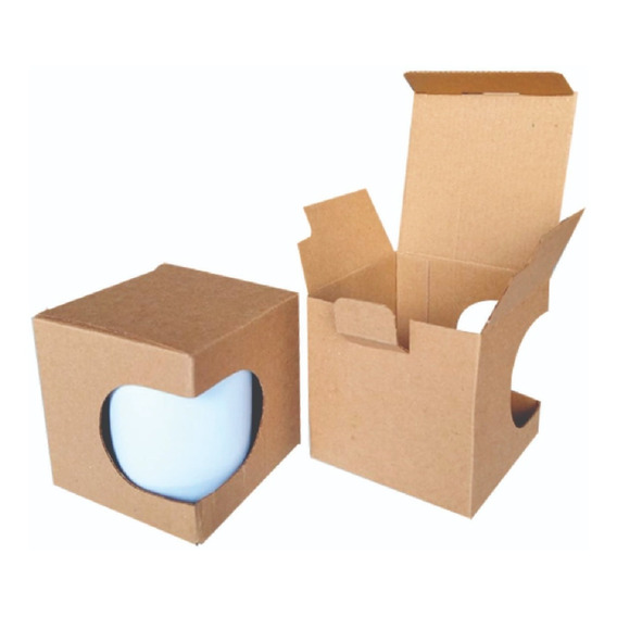 Caja Para Taza 11oz 25pz Microcorrugado Kraft 10.5x10.5x10.5