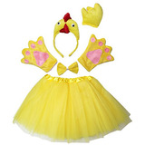 Niños Chick Traje Tutu Set Amarillo