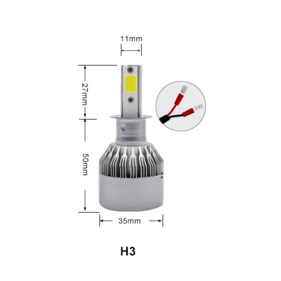 Kit Led H1 H3 H7 H11 880 H4 9005 9006 9012 H13 11000lm 36w  